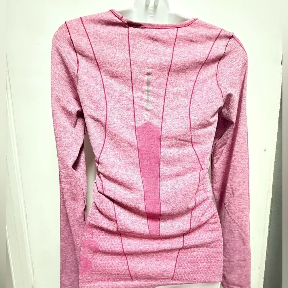 Nike Dri Fit Women's Heathered Pink Long Sleeve Tee Size S